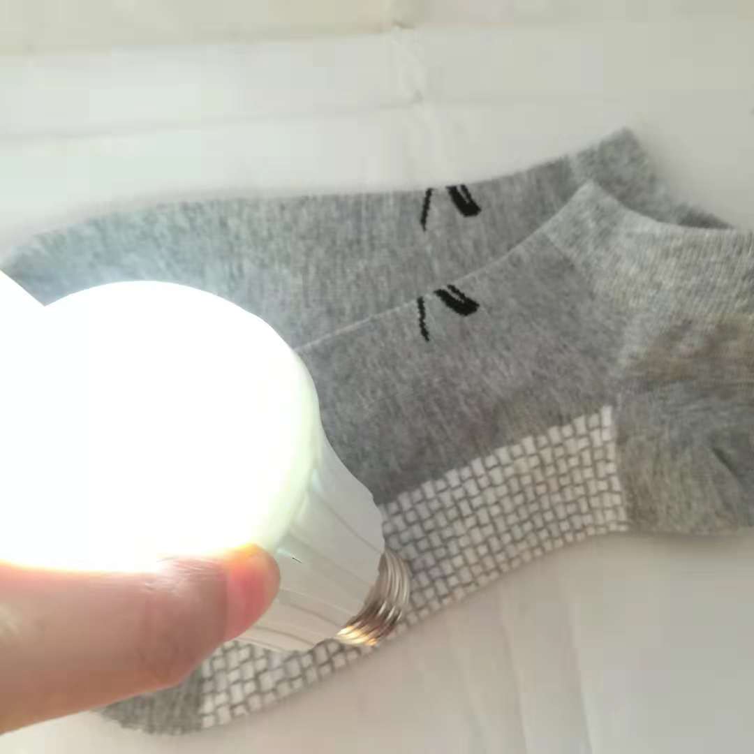 夏季会销礼品 纯棉船袜 微电亮灯袜 石墨烯袜子