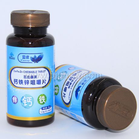 蓝侬牌钙铁锌咀嚼片