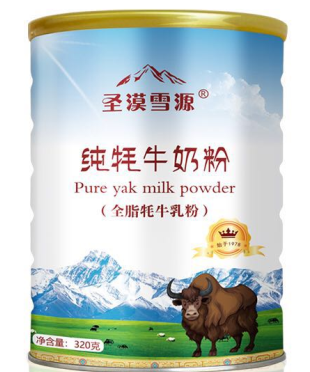 圣漠雪源全脂牦牛奶粉320克*12罐