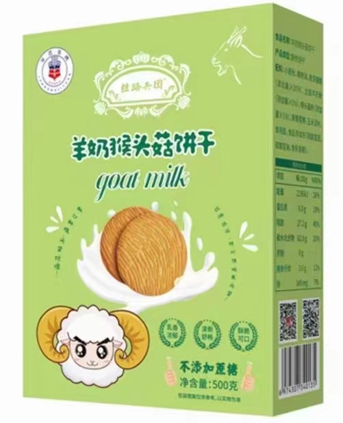 新疆军农乳业丝路兵团羊奶猴头菇饼干